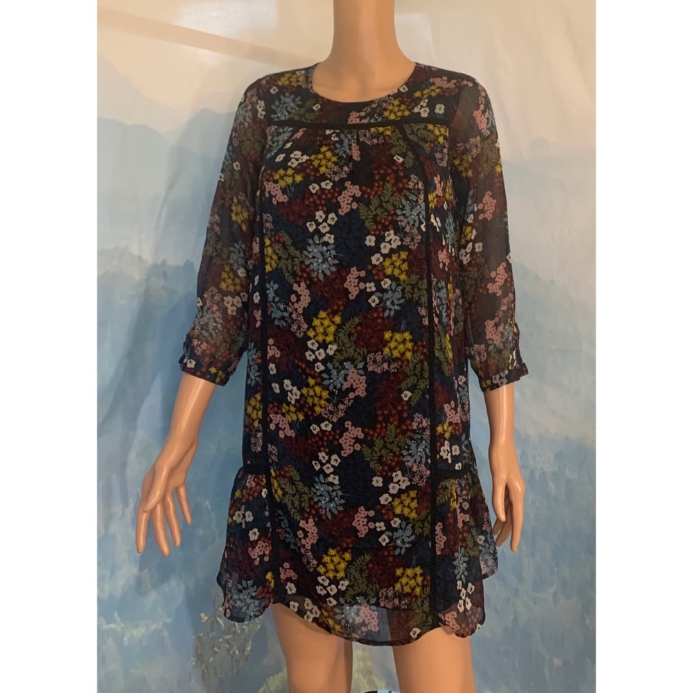 LOFT Flowy Floral Dress size XSP xs petite boho
